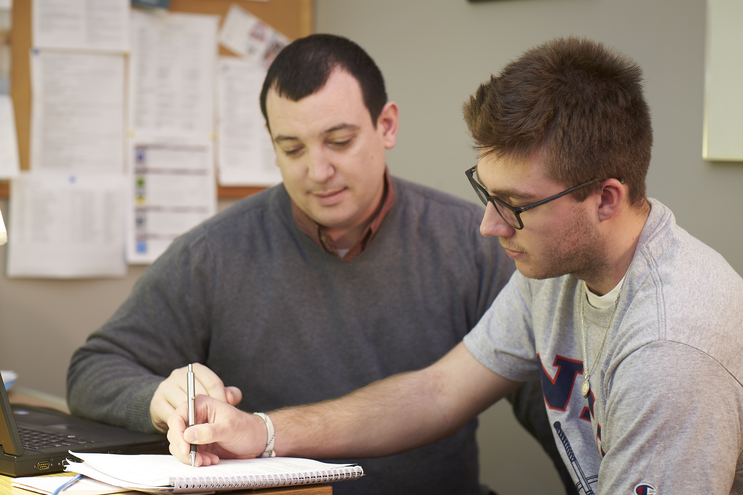 Career and life planning meeting with a staff member and student