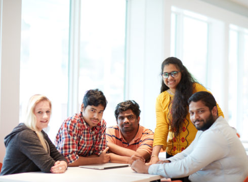 International students in the John Lyons Building