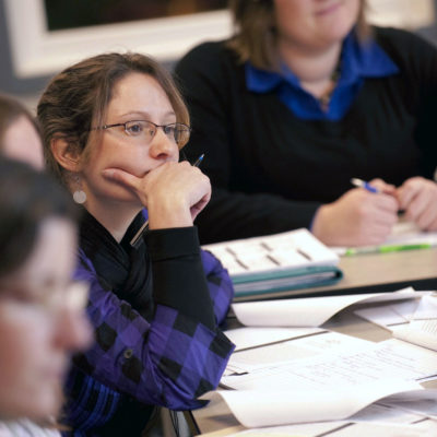 Graduate students in class