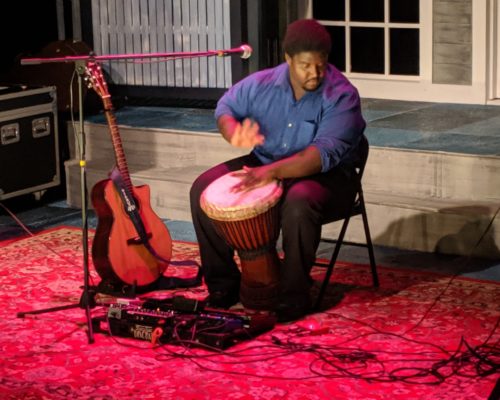 Musician performs for the Listening Room Music Series