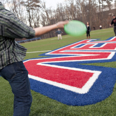 Frisbee Golf on the turf field