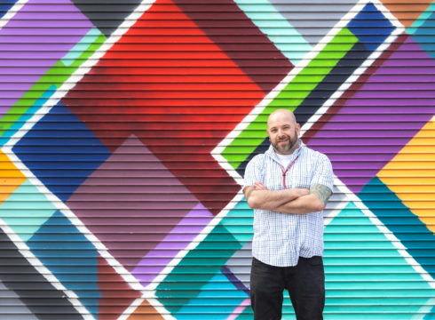 Muralist and faculty James Chase