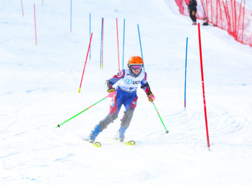 Visually impaired skiier Abby Duffy