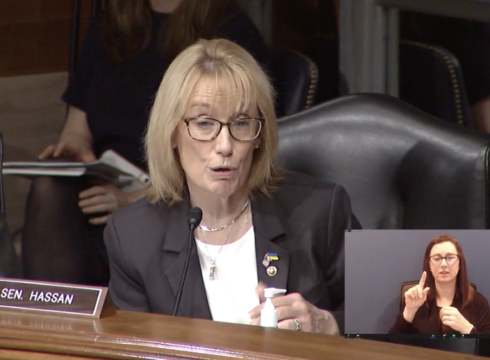 Senator Maggie Hassan speaks to the U.S. Senate