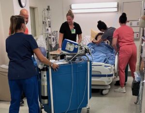 Nursing students at New England College begin their clinical work at Cheshire Medical Center in their first year as part of a nursing program collaboration.