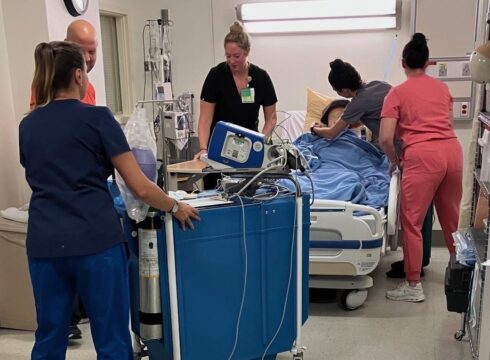 Nursing students at New England College begin their clinical work at Cheshire Medical Center in their first year as part of a nursing program collaboration.