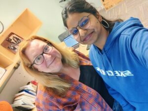 Dr. Erin Wilkinson Hartung and student Rebecca Devathala, MS in Health Informatics,