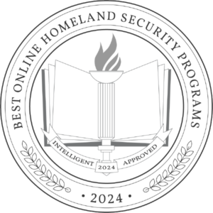 Logo for Intelligent.com's Best Online Homeland Security Programs 2024