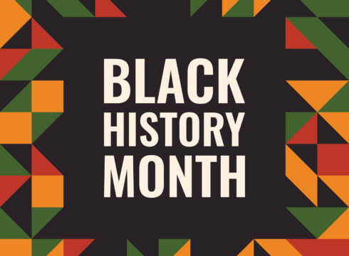 Geometric graphic for Black History Month