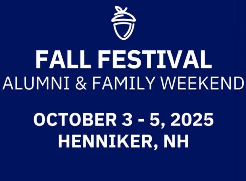 Graphic for the 2025 Fall Festival weekend at New England College
