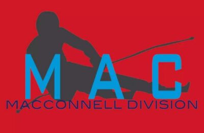 Logo of the MacConnell Division within USCSA's Eastern Region for collegiate skiing