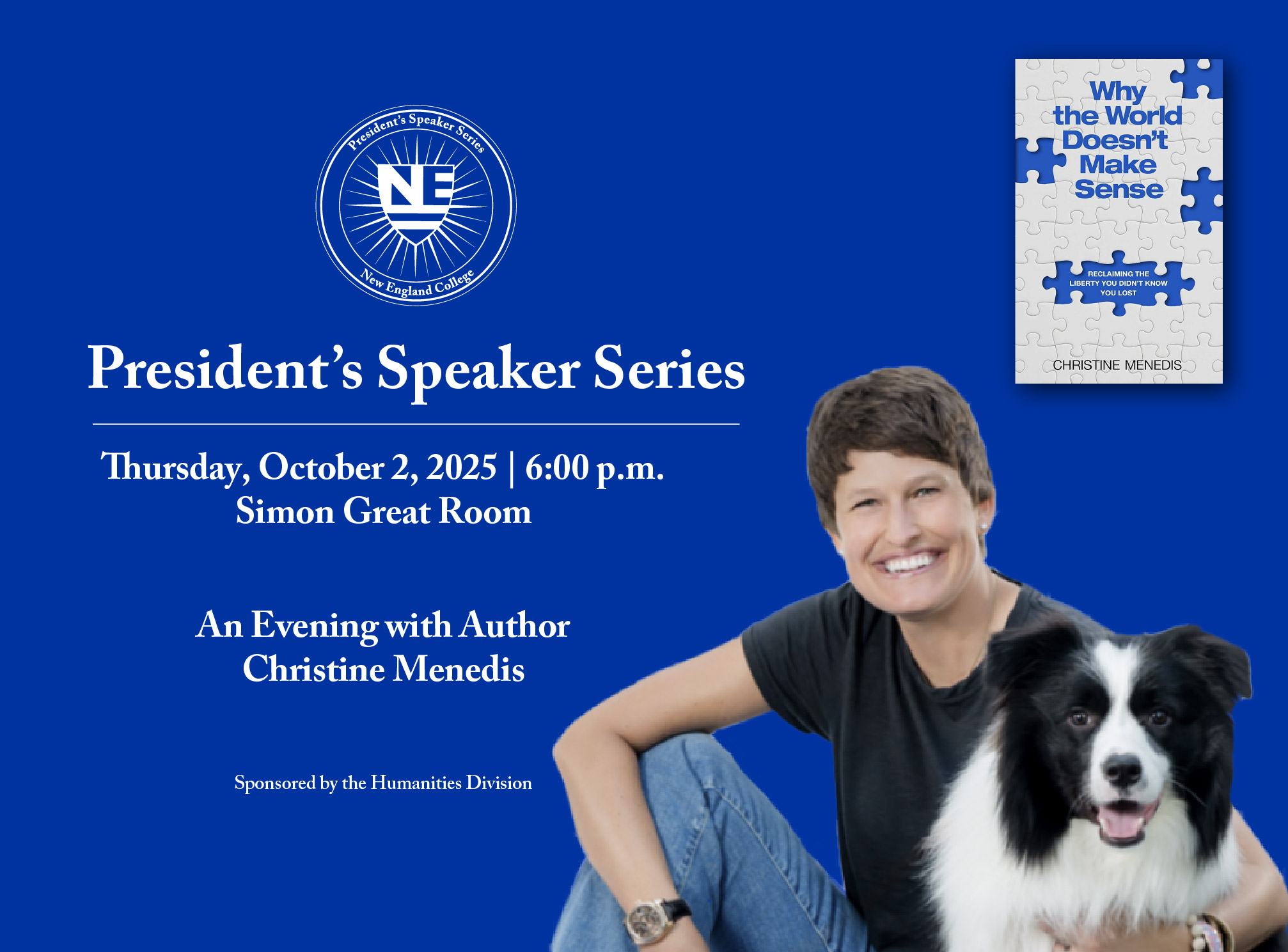 President’s Speaker Series: An Evening with Author Christine Menedis