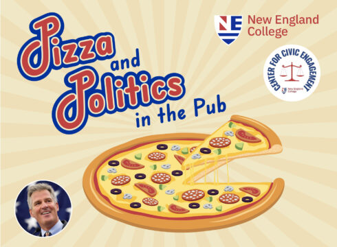 Graphic of Pizza and Politics in the Pub event