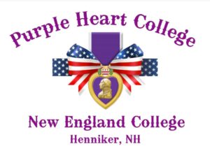 Graphic for Purple Heart College designation at New England College