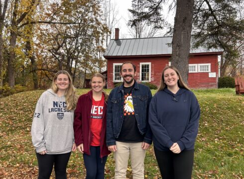 Education students at New England College in Henniker, NH, visit some of the town's original schoolhouses.