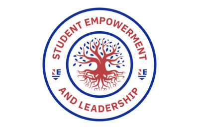 Graphic with logo for the Office of Student Empowerment and Leadership at New England College