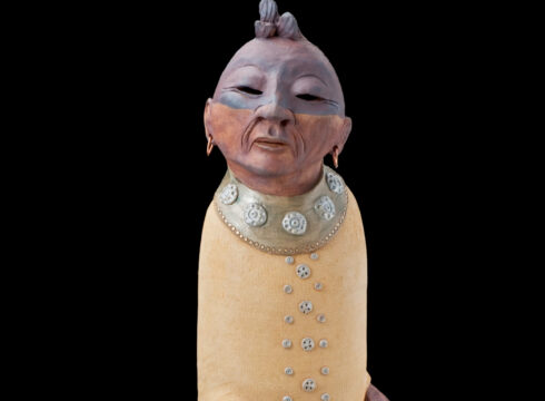 "Ode to Caroline Parker," stoneware, sculpted by Peter B. Jones