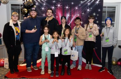 Photo of the winners of the fourth annual Tiny Film Festival hosted by the Nashua Public Library in New Hampshire