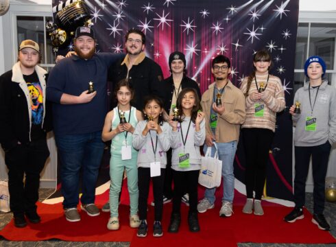 Photo of the winners of the fourth annual Tiny Film Festival hosted by the Nashua Public Library in New Hampshire