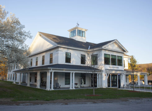 Lyons Center academic building at New England College in Hennier, NH