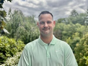 Dr. Aaron Thompson, Visiting Assistant Professor of Exercise Science, at New England College in Henniker, NH
