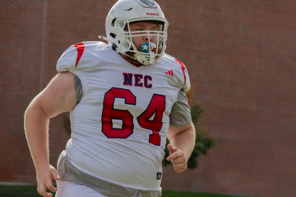 Bodee Robinson plays football at New England College in Henniker, NH.