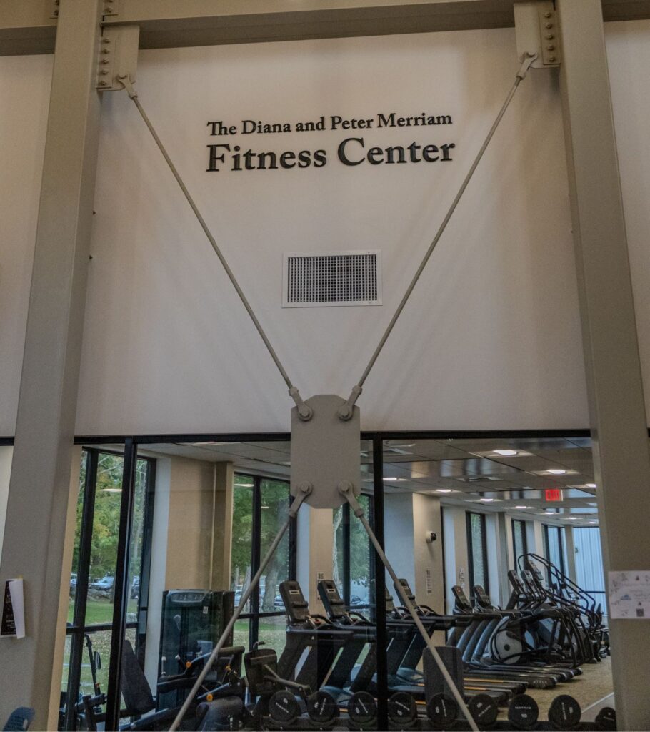 Photo of the Diana and Peter Merriam Fitness Center in the Athletics Center at New England College in Henniker, NH