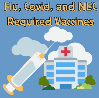 Graphic for New England College's vaccine clinic on October 20, 2026